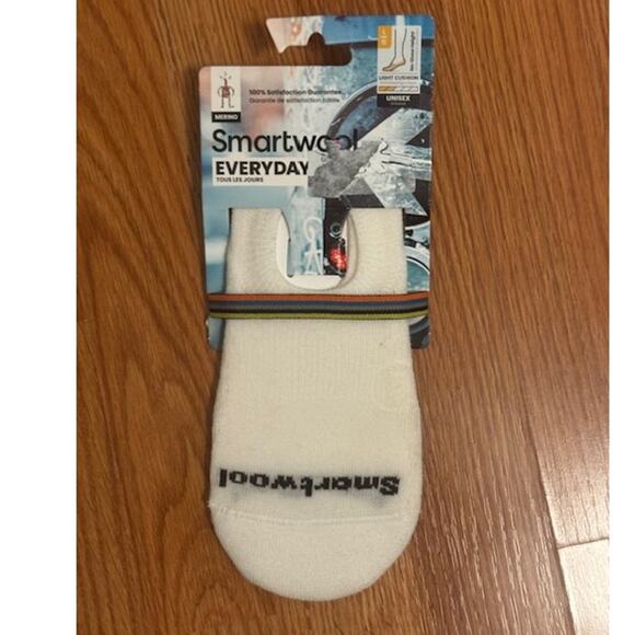 NWT Smartwool Everyday No Show Socks White 9-11.5 Large - Picture 4 of 7